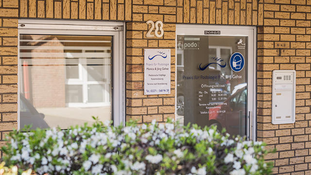 Außenansicht Praxis für Podologie Gehse in Bergheim-Quadrath